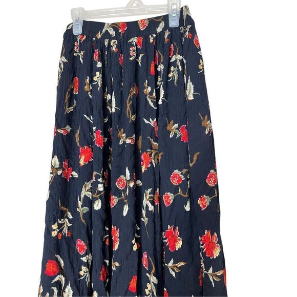 Vintage White Stag Flower Print Maxi Dress Size M‎ - Picture 2 of 6